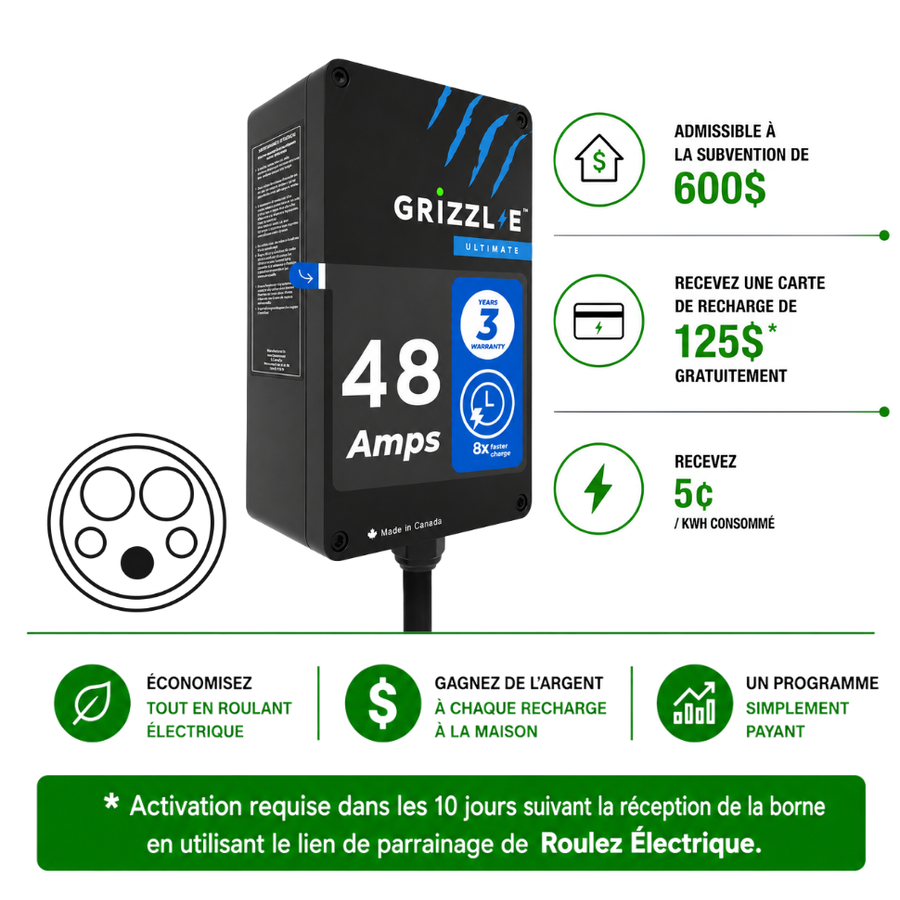 GRIZZL-E Ultimate 48A - Borne Fixe