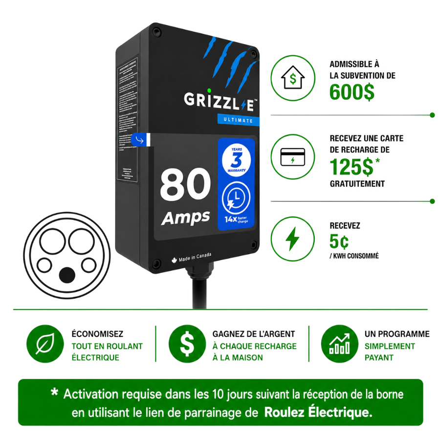GRIZZL-E Ultimate 80A - Borne Fixe