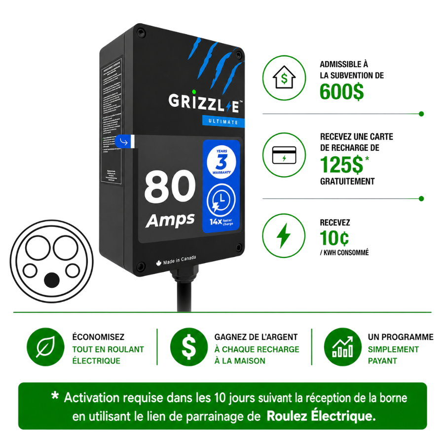 GRIZZL-E Ultimate 80A - Borne Fixe