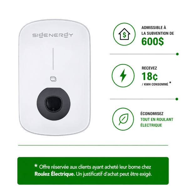 Sigen EVAC – Borne de recharge AC 11,5 kW