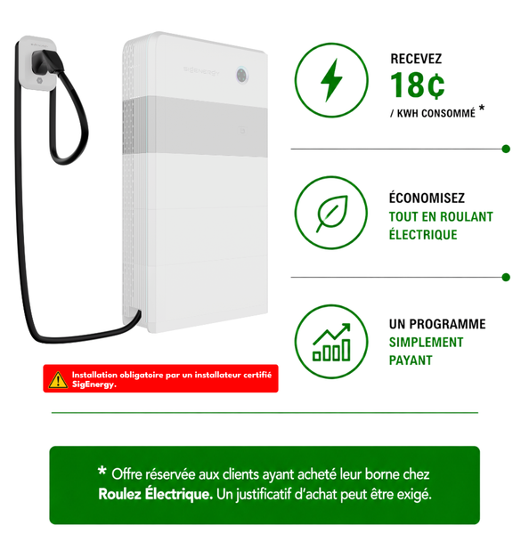 SigenStor – Borne de recharge bidirectionnelle V2X 25 kW