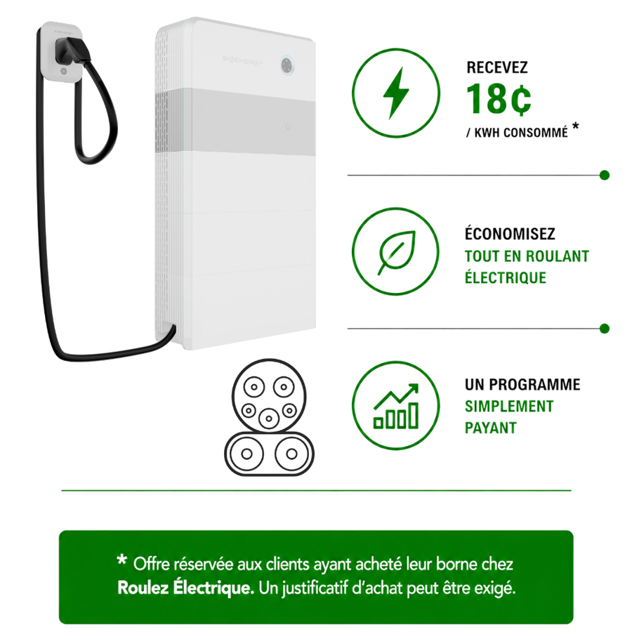 SigenStor – Borne de recharge bidirectionnelle V2X 25 kW
