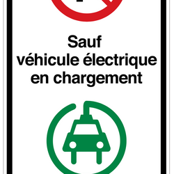 Affiche de stationnement "réservé"